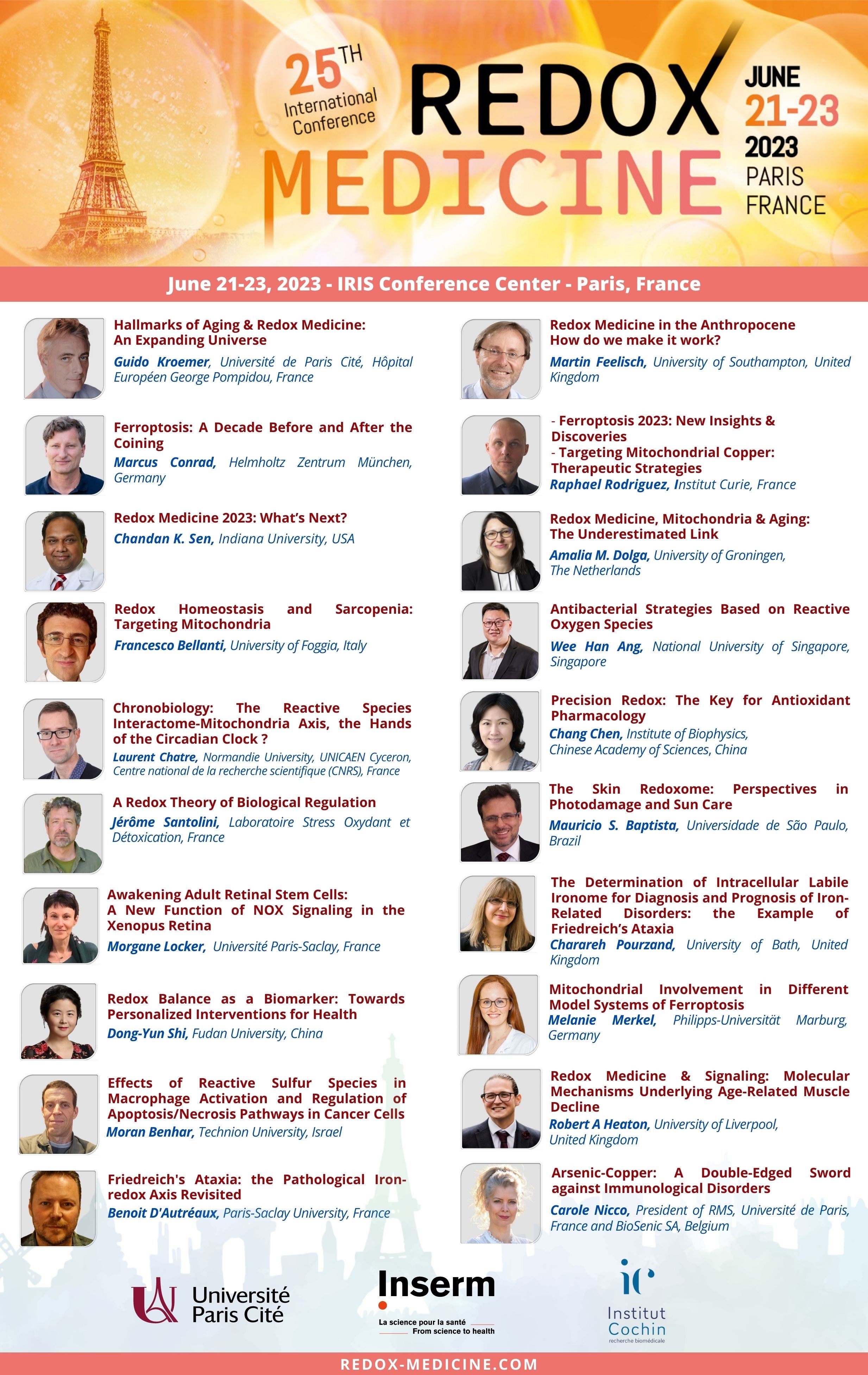 Redox Medicine 2023 Speakers May 24